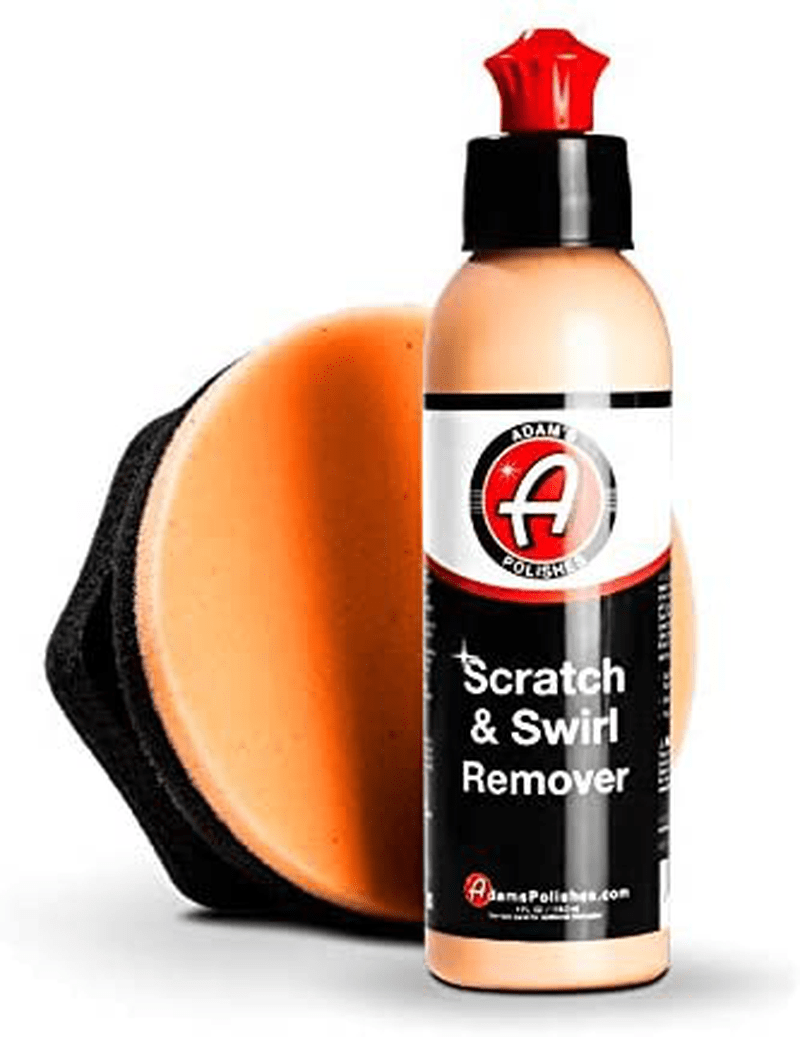Adam’s Car Scratch & Swirl Remover Hand Correction System | Remove & Restore Paint Transfer, Minor Imperfections, & Oxidation | Paired with Orange Compound Correction Pad Applicator (2 Step Kit)
