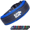 Black Rhino - The Comfort Collar Ultra Soft Neoprene Padded Dog Collar for All Breeds - Heavy Duty Adjustable Reflective Weatherproof (Large, Black)