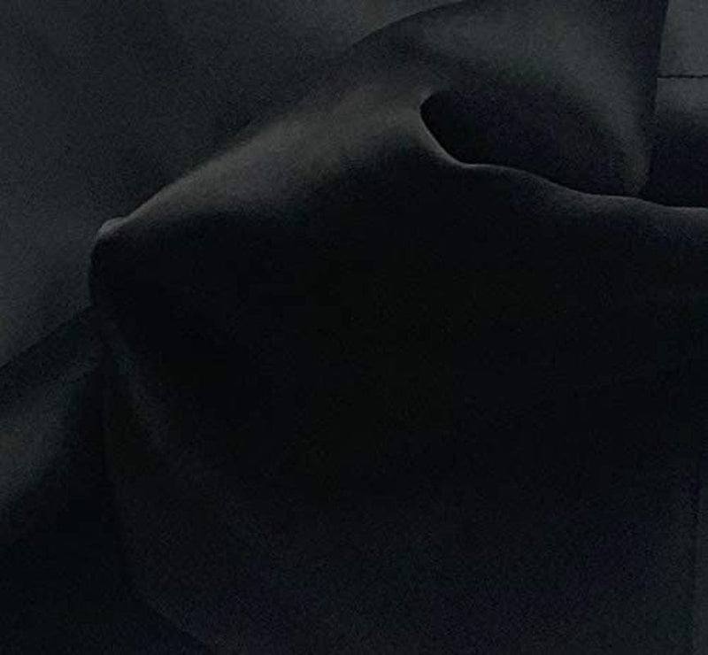 Blackout Extra Long Curtain. 12 - 24 Ft Long . Darkening Custom Made Drape (Black, 50" Wx96 L)