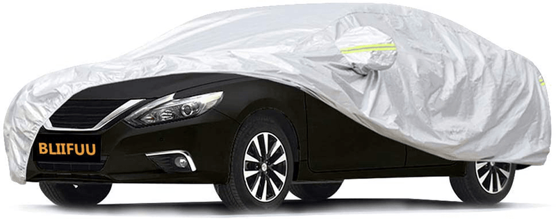 Bliifuu Sedan Car Cover Waterproof/Windproof/Snowproof/Sun UV Protection for Outdoor Indoor, Breathable Full Car Cover Fit Sedan 197" L x 70" W x 59" H