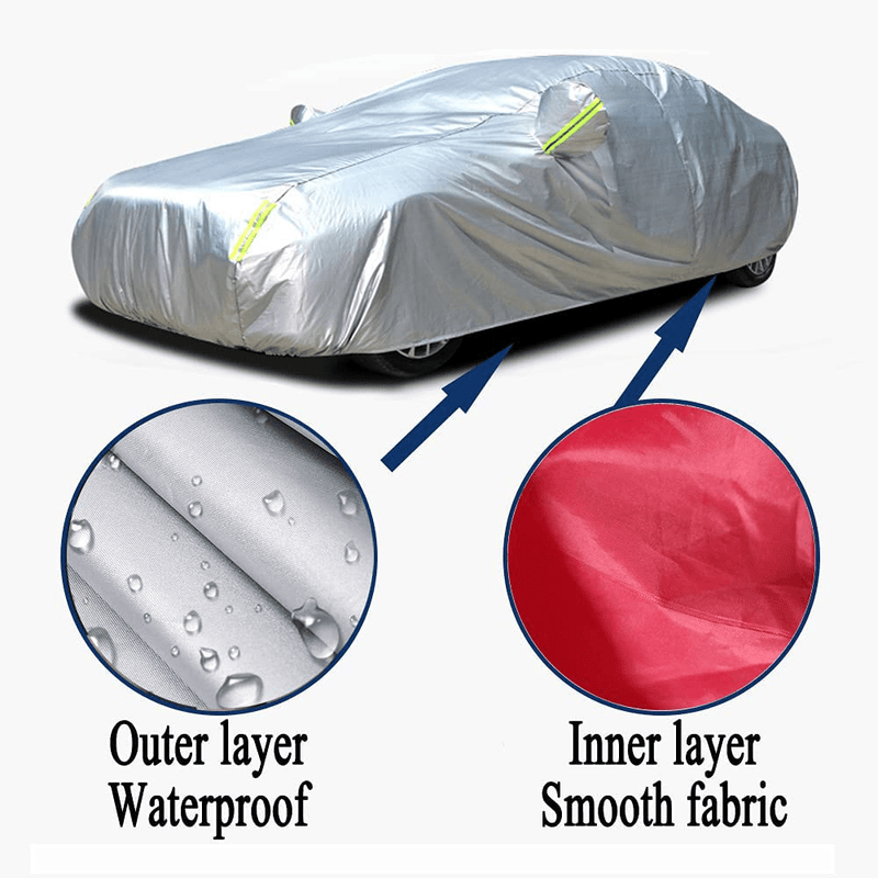 Bliifuu Sedan Car Cover Waterproof/Windproof/Snowproof/Sun UV Protection for Outdoor Indoor, Breathable Full Car Cover Fit Sedan 197" L x 70" W x 59" H