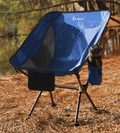 BLUU Small Backpacking Chair, Compact Ultralight Camping Chair with Bottle Holder, Collapsible Lightweight Camp Chairs Foldable for Hiking, Backpack, Beach, Sportneer, Field and Travel
