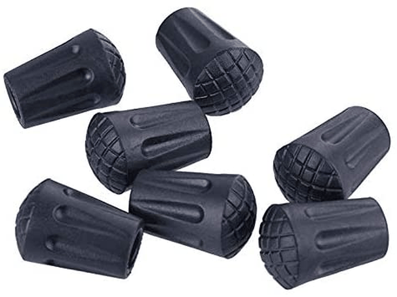 Bornfeel Trekking Pole Replacement Tips 16 Pack Hiking Pole Rubber Tips Walking Stick Tips End Caps Protectors