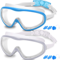 Braylin Adult Swim Goggles, 2-Pack Wide Vision Swim Goggles for Men Women Youth Teen, Anti-Fog No Leaking