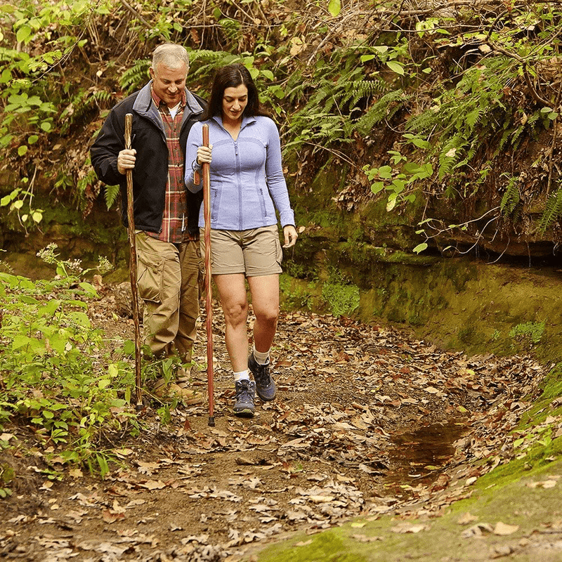 Brazos Trekking Pole Hiking Stick for Men and Women Handcrafted of Lightweight Wood and Made in the USA, Tan Oak, 48 Inches (602-3000-1089)