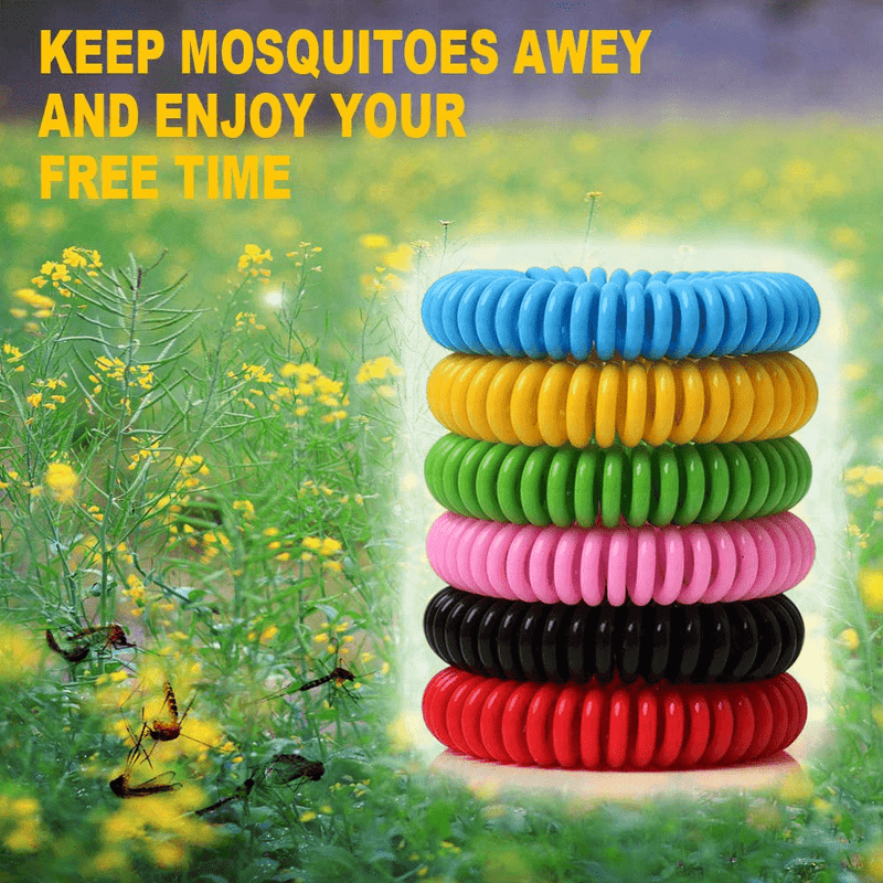 Buggybands Mosquito Bracelets, 12 Pack Individually Wrapped, DEET Free, Natural and Waterproof Band