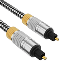 CableCreation 24FT Digital Fiber Optical Toslink Cable Gold Plated for Home Theater, Sound Bar, TV, PS4, Xbox, VD/CD Player,Blu-ray Players,Game Console& More,Black