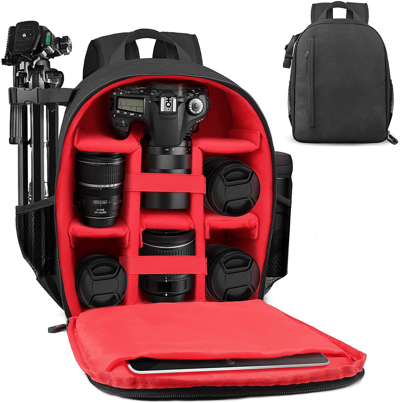 Camera Backpack, LP Unisex Waterproof Equipment Photography Gears Bag Case for DSLR/SLR Camera Lens Tripod and Accessories Compatible with Nikon Canon Sony Olympus Panasonic and More