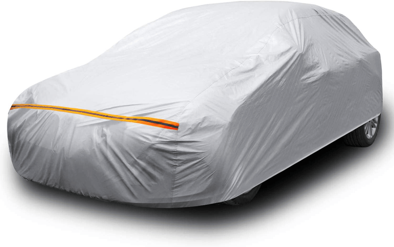 Car Cover for Sedan L (191"-201"), Ohuhu Universal Sedan Car Covers Outdoor UV Protection Auto Cover - Windproof. Dustproof. Scratch Resistant