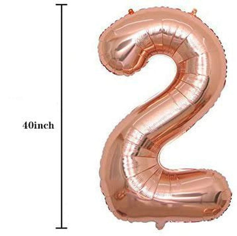 CASRO 40 Inch Jumbo 21 Rose Gold Foil Balloons for 21St Birthday Party Supplies,Anniversary Events Decorations and Graduation Decorations (ROSE21)
