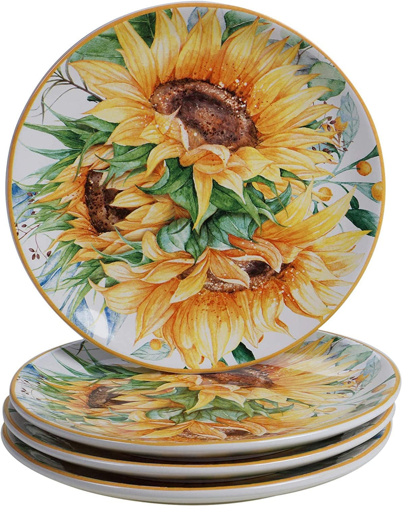 Certified International Sunflower Fields 16 Piece Dinnerware Set, Service for 4, Multi Colored