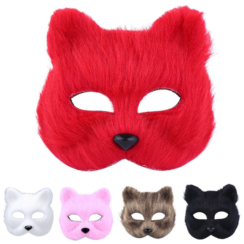 Cheers.Us Fox Masks Costume Furry Masquerade Party Decorative Masks Stage Performance- Props Fox Masks