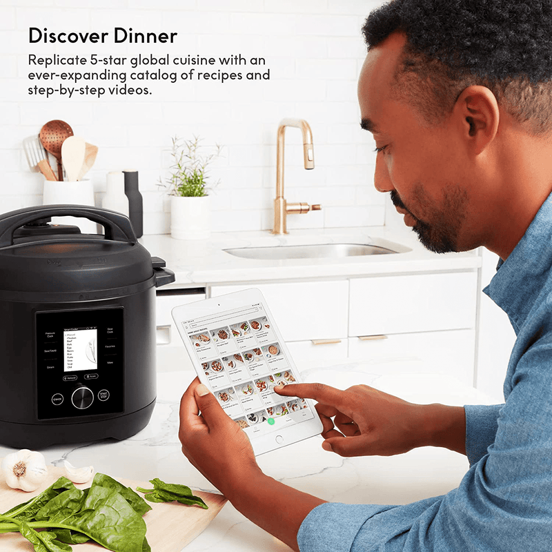 CHEF iQ World’s Smartest Pressure Cooker, Pairs with App Via WiFi for Meals in an Instant Built-In Scale & Auto Steam Release, Multi-Functional w/ 300+ Smart Cooking Presets, 6 Qt