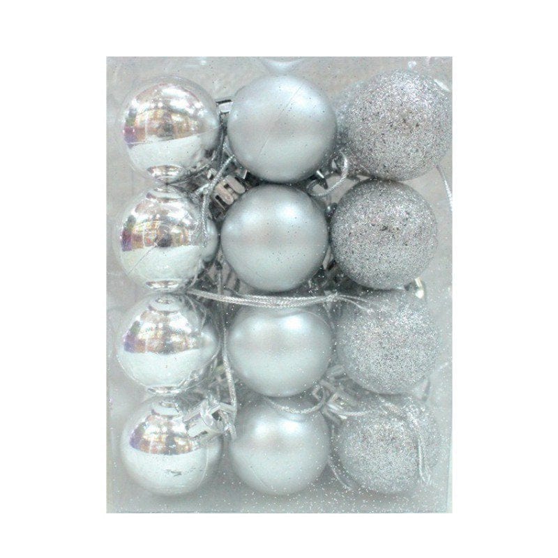 Christmas Balls 24Pcs Xmas Decorations Holiday Party Supplies Home Decor 3" Hanging Ball Ornaments for Christmas Tree Accessories Wedding Garden