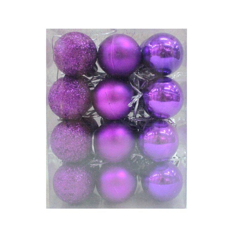 Christmas Balls 24Pcs Xmas Decorations Holiday Party Supplies Home Decor 3" Hanging Ball Ornaments for Christmas Tree Accessories Wedding Garden