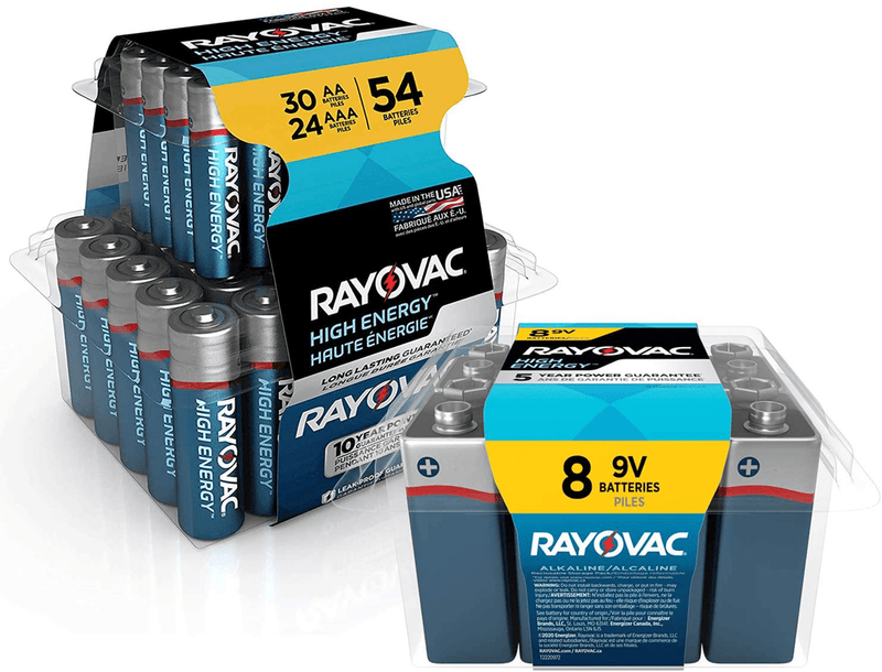 Rayovac AA Batteries & AAA Batteries Combo Pack, 30 AA and 24 AAA (54 Battery Count)