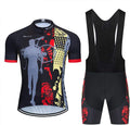 MOXILYN Mens Cycling Jersey MTB Clothes Cycling Kit Bike Shirts and Cycling Bibs Short with 20D Gel Pad Biking Clothing Set