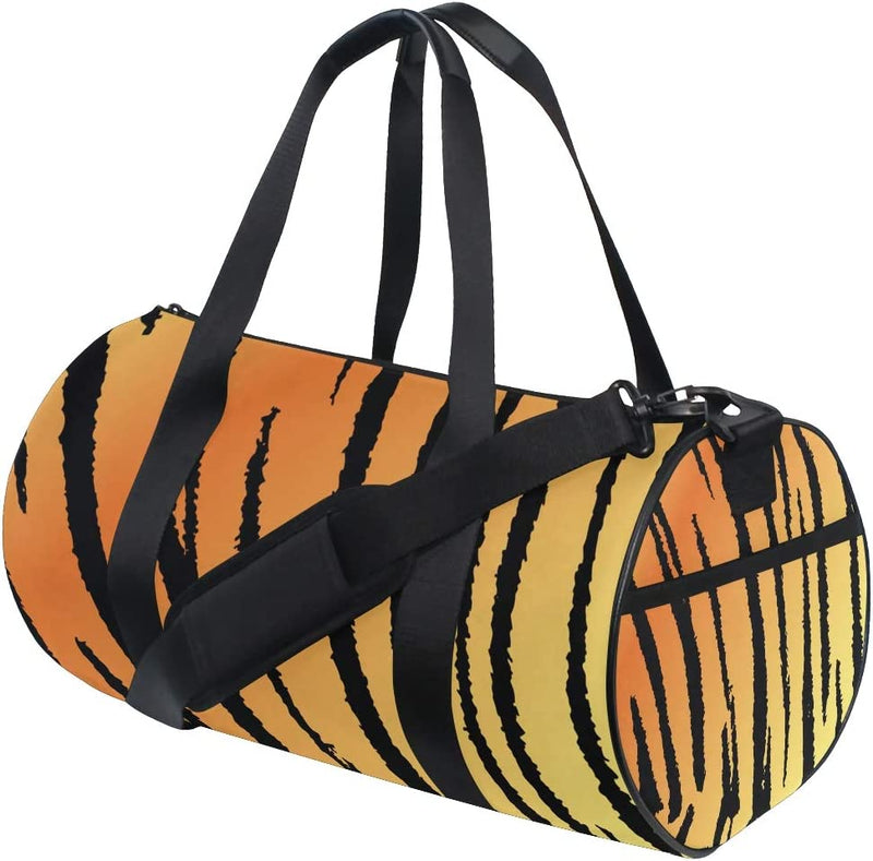 Tiger Skin Sports Luggage Travel Duffle Bag Gym Luggage with Tote for Men and Women…