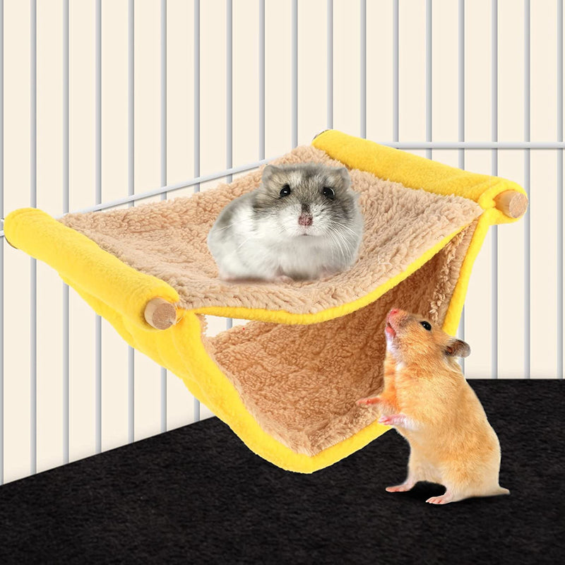 Balacoo 3Pcs House Nest Hideaway Chinchilla Mini for Habitat Toy Lovely Hut Tent African Parrot Pig Mice Snuggle Guinea Accessory Hammock Cotton Swing Hamster Shed Grey Comfortable