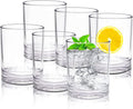 Golemas Plastic Drinking Glasses Set of 6, Reusable Acrylic Highball Tall Water Tumblers Glassware Sets, Dishwasher Safe Suitable for Bar, Home, Kitchen, Party, Outside(17 Ounce, Set of 6)