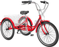 H&ZT Tricycle for Adults, 3 Wheeled Bikes for Adults，Trike Cruiser Bike, W/Large Basket & Maintenance Tools & Shimano Derailleur & Parking Brake Handle