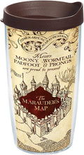 Tervis Harry Potter - the Marauder'S Map Tumbler with Wrap and Brown Lid 24Oz, Clear