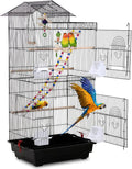 HCY, Bird Cage, Parrot Cage 39 Inch Parakeet Cage Accessories with Bird Stand Medium Roof Top Large Flight Cage for Small Cockatiel Canary Parakeet Conure Finches Budgie Lovebirds Pet Toy