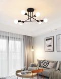 Dellemade Modern Sputnik Chandelier, 6-Light Ceiling Light for Bedroom,Dining Room,Kitchen,Office (Gold)