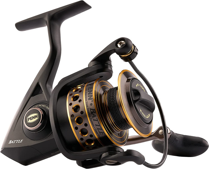 PENN Battle Spinning Reel Kit, Size 5000, Includes Reel Cover and Spare Anodized Aluminum Spool, Right/Left Handle Position, HT-100 Front Drag System
