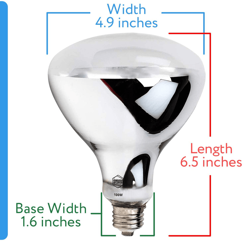 100 Watt UVA UVB Mercury Vapor Bulb / Light / Lamp for Reptile and Amphibian Use - Excellent Source of Heat and Light for UV and Basking - by Evergreen Pet Supplies