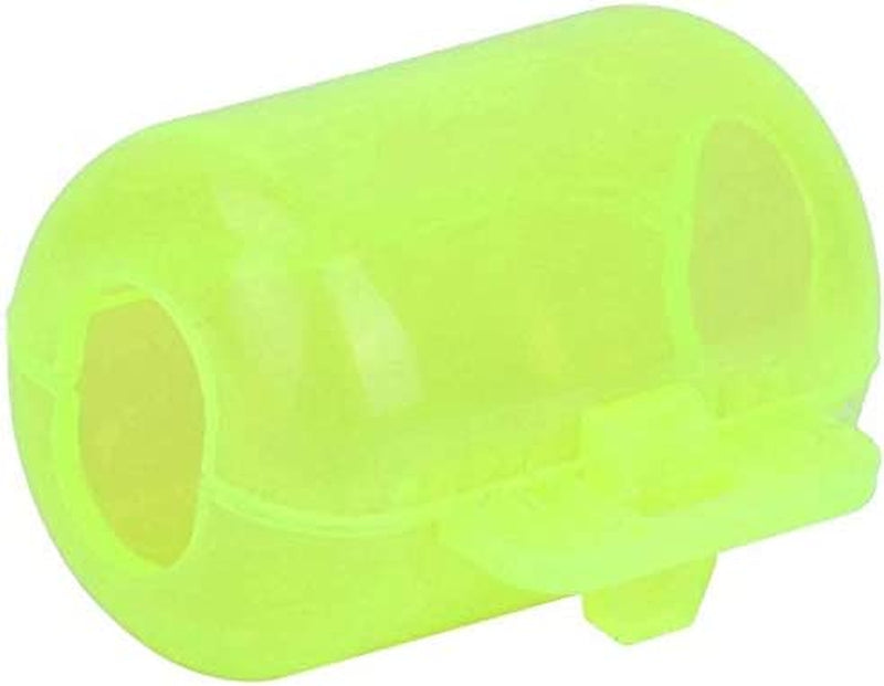 50 Pcs Plastic Fishing Hook Box Clamshell Fluorescent Yellow Squid Lure Hook Box Cover Case Fishing Accessory Tackle Box(Small)