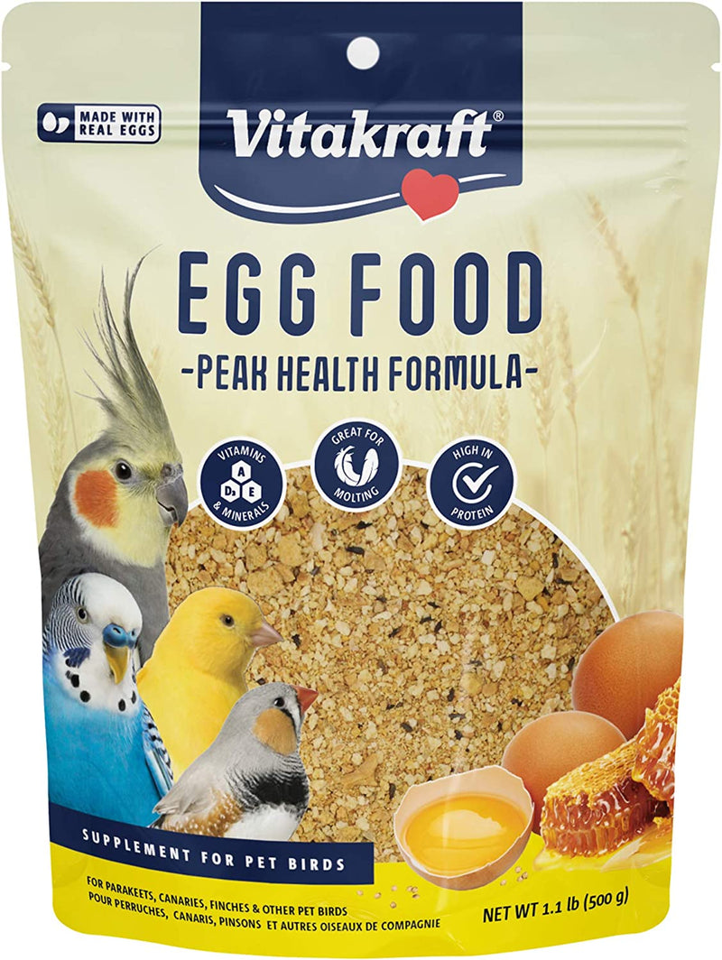 Vitakraft Vitasmart Egg Food for Birds - Daily Supplement for Parrots, Parakeets, Cockatiels, and Canaries - Bird Calcium Supplement