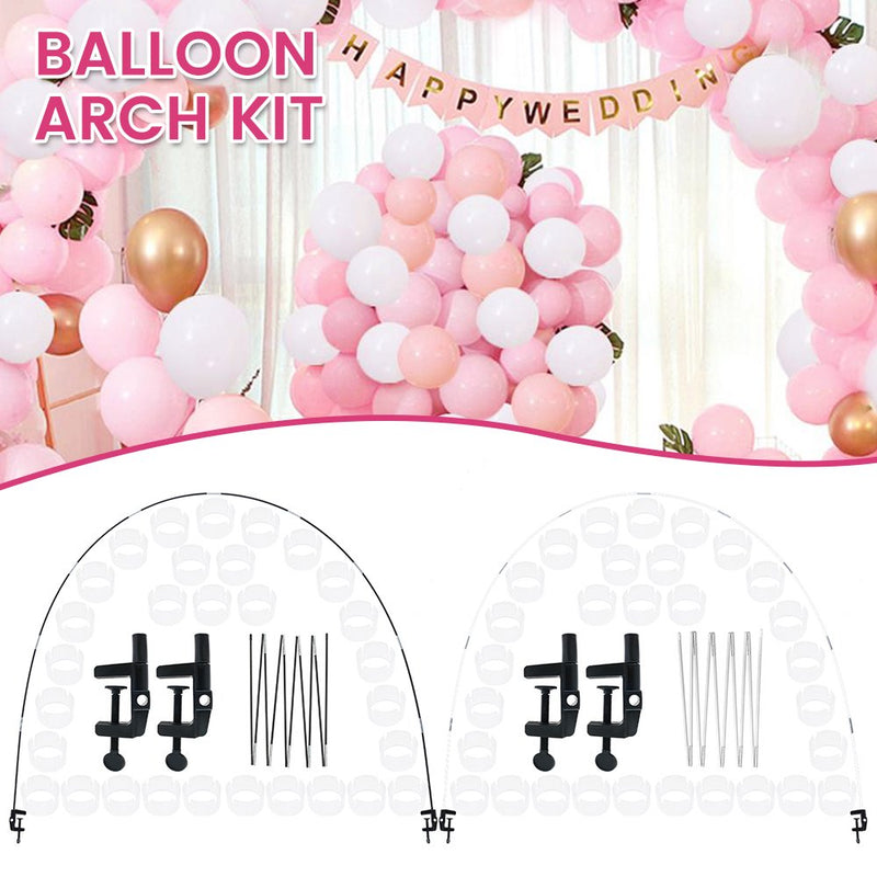 HOTBEST Balloon Arch Kit 12Ft Adjustable Balloon Arch Stand with Tie Tool +Clip Balloon Strip for Wedding Christmas Birthday Outdoor Party Supplies Decoration(No Ballons)