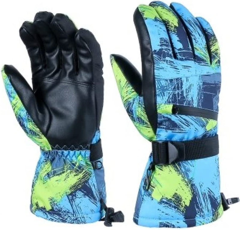 Mengk Ski Gloves Waterproof & Windproof Winter Gloves Thermal Gloves Outdoor Warm Mittens Warm Touch Screen Gloves Full-Finger Mittens Cold Weather Hand Warmers for Skiing Driving Running Cycling