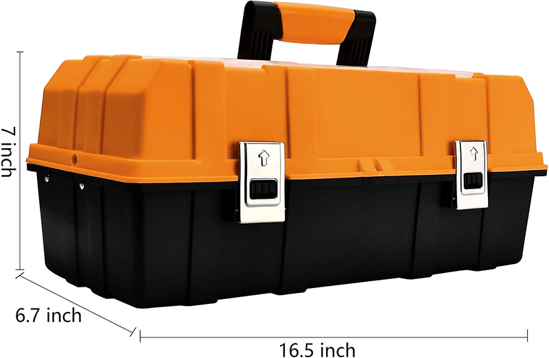 17-Inch Three-Layer Plastic Storage Box/Tool Box/Sewing Box Organizer, Multipurpose Organizer and Portable Handled Storage Case for Art Craft and Cosmetic (Style A)
