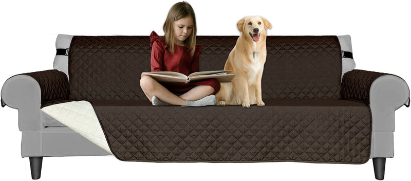 SPECILITE Oversized Couch Cover, XL 78" Seat Width, Stain Resistant Large Sofa Slipcover Reversible Quilted Washable Furniture Protector for Pets Dogs Cats Kids Children - Dark Blue,1 Piece
