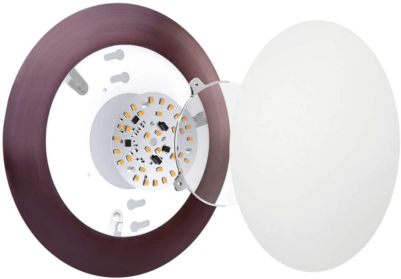 ECOELER 4Pack 6Inch Dimmable LED Disk Light Flush Mount Ceiling Fixture for Home Improved, Aluminum Baffle Trim, Bronze Color, 15W, 5000K Day White