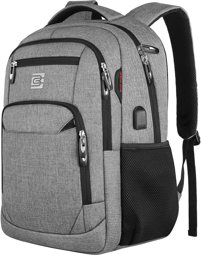Laptop Backpack,Business Travel Anti Theft Slim Durable Laptops Backpack with USB Charging Port,Water Resistant College School Computer Bag for Women & Men Fits 15.6 Inch Laptop and Notebook - Black
