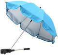 EMVANV Baby Stroller Clip-On Umbrella, Universal Detachable Stroller Umbrella Sun Shade Flexible Arm Manual Open UV Protection Pushchair Umbrella(Black)