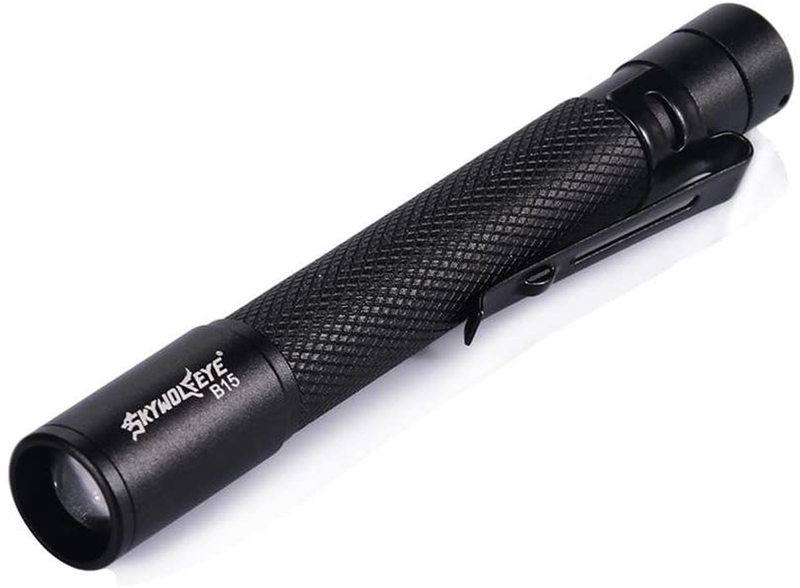 Q5 LED Penlight, 3Pcs 500 Lumen Waterproof Zoom Flashlight Torches with Clip