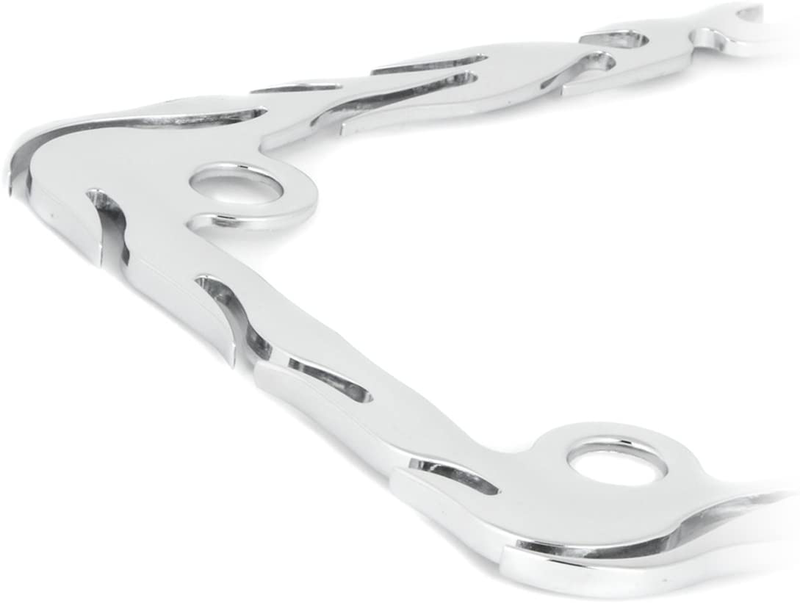 GG Grand General 60393 Chrome Flame Motorcycle License Plate Frame, 7-1/2"x4-1/16"
