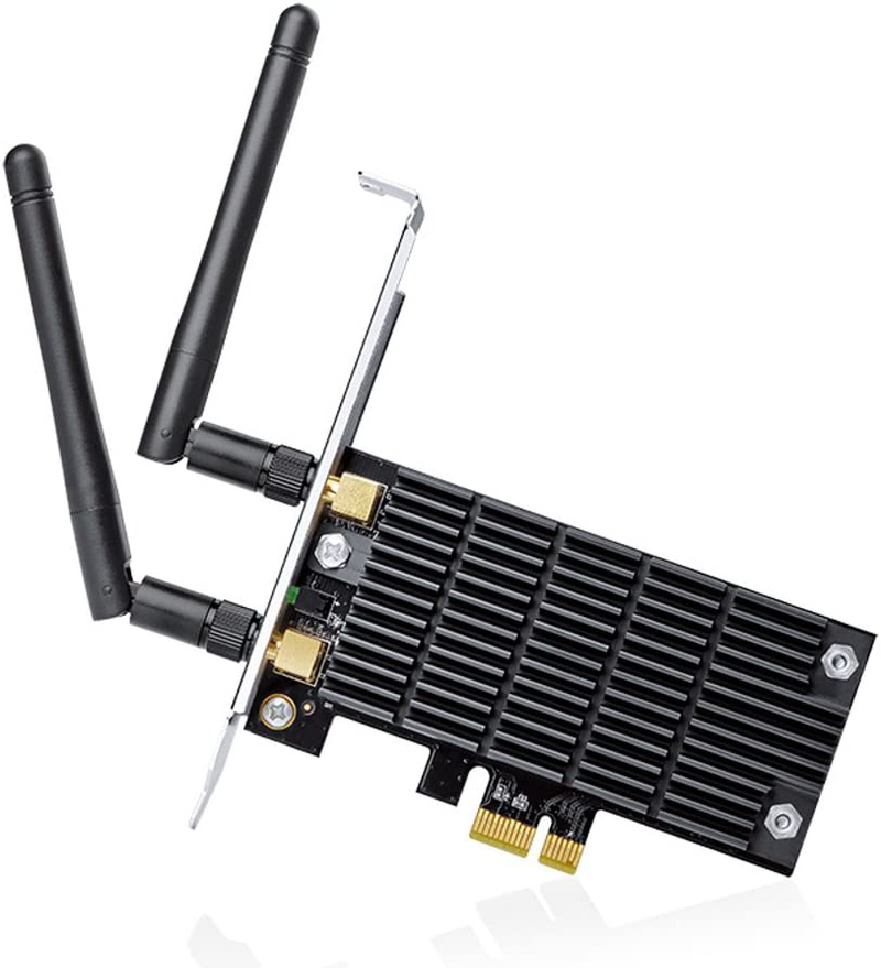 TP-Link AC1300 PCIe WiFi PCIe Card(Archer T6E)- 2.4G/5G Dual Band Wireless PCI Express Adapter, Low Profile, Long Range, Heat Sink Technology, Supports Windows 10/8.1/8/7/XP