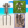 Jinhan Outdoor Umbrella Holder | Stainless Steel Umbrella Clamp | Attach to Railing, Fence, Bleachers, Benches, Tailgates and More