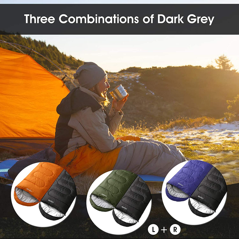 COHOME Sleeping Bag - Adults & Kids (Summer)-Warm and Cold Weather Lightweight Waterproof Camping Backpacking Hiking Outdoor & Indoor Use Bag with Compression Sack.