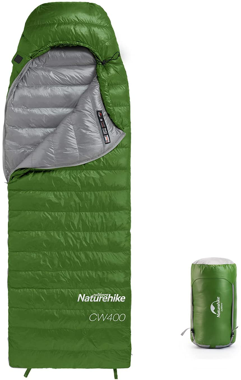 Naturehike Ultralight Goose down Sleeping Bag 750/550 Fill Power Compact Portable 3-4 Season for Adults & Kids Cold Weather Waterproof - Backpacking, Camping, Hiking, Traveling with Compression Sack