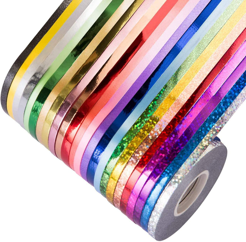 Naler 24 Rolls Curling Ribbon String Roll Gift Wrapping Ribbons for Party Art Crafts Florist Bows Gift Wrapping Wedding Decoration, 21.8 Yards Per Roll, Assorted Colors