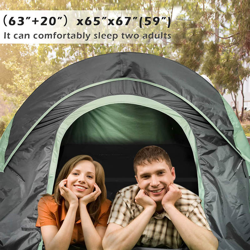 SHANTRA, Truck Bed Tent 6.8' X 5.4' X 5.5' with Extra Tent Cover, Full Size Truck Tent Two Person Sleeping Capacity, Full Coverage Waterproof Pickup Tent for Camping, Hiking, Fishing, Green & Black