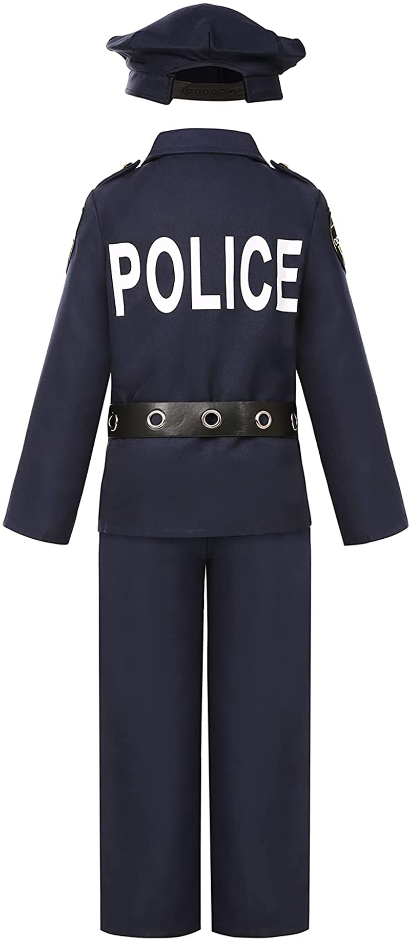 Neilyoshop Police Costume for Boys Kids Uniform Cop Costume Halloween Dress Up Costume