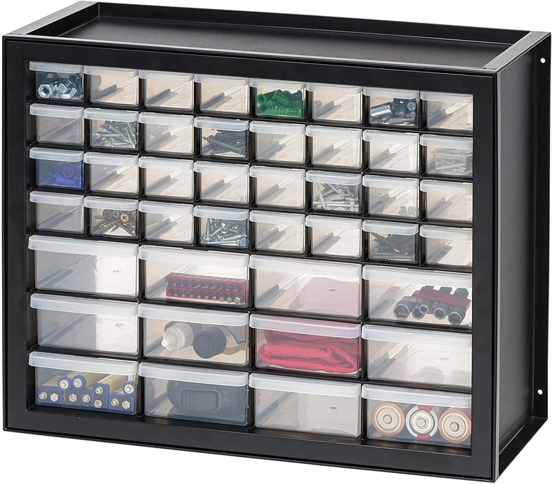 IRIS USA 44 Drawer Parts and Hardware Cabinet, Black