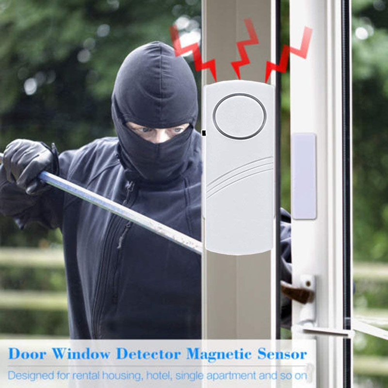 Personal Security Window & Door Alarm Bell | Wireless Sensor Door Window Burglar Alarm | Pack of 10